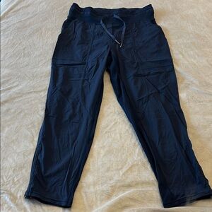 Lululemon cropped dance studio pants in navy blue